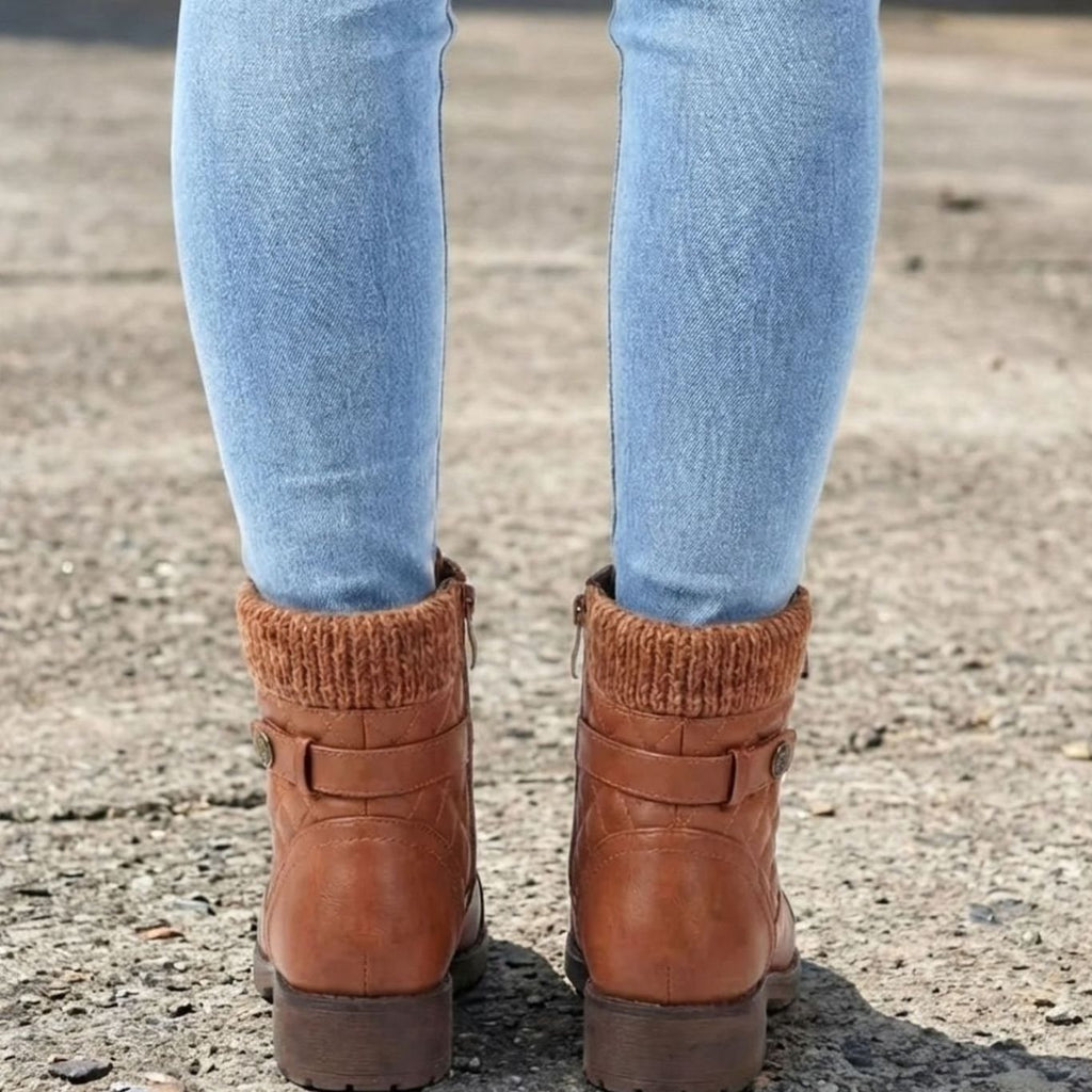 Amelia | Women's Lace-Up Ankle Boots | Side Zip · Trendzeo