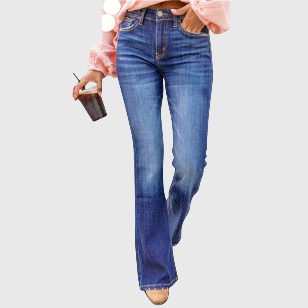 Emily | Women's High-Waisted Flared Jeans | Five Pocket · Trendzeo