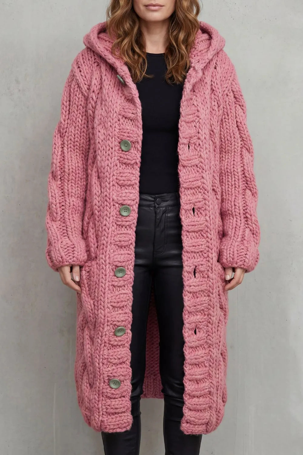 Florence | Women's Longline Hooded Cardigan | Button Front · Trendzeo