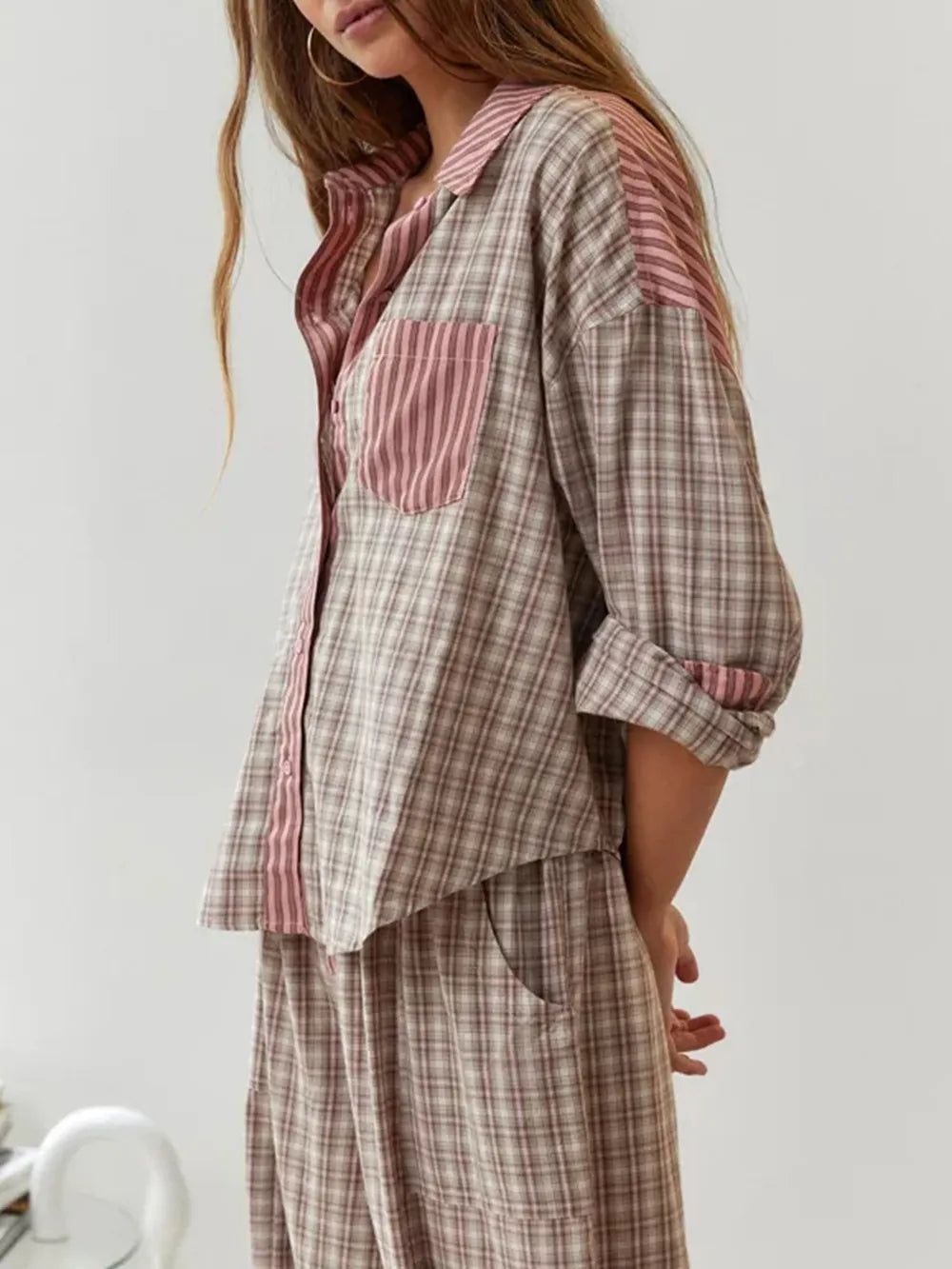 Freya | Women's Button-Front Shirt | Chest Pocket · Trendzeo