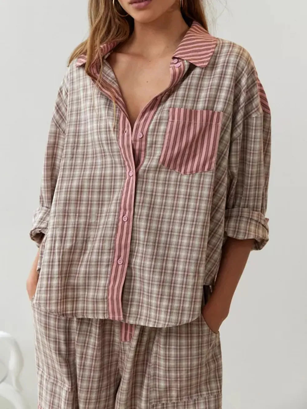 Freya | Women's Button-Front Shirt | Chest Pocket · Trendzeo