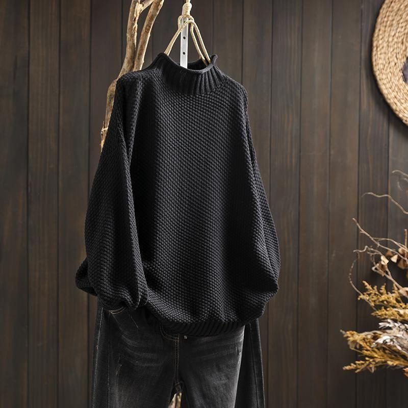 Harriet | Women's Oversized Turtleneck Jumper | Ribbed Cuffs · Trendzeo