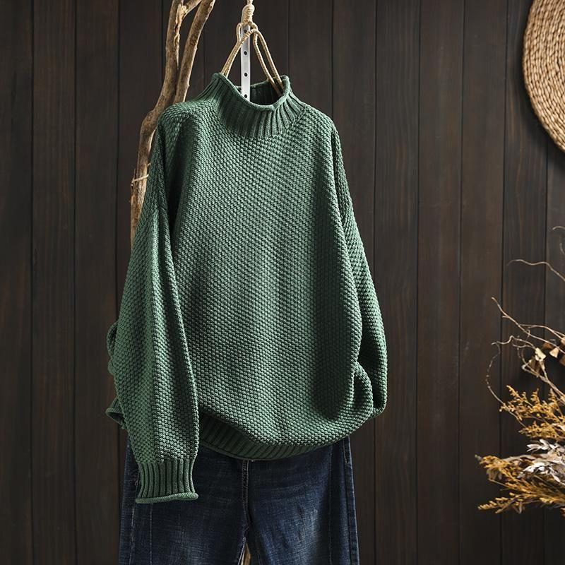Harriet | Women's Oversized Turtleneck Jumper | Ribbed Cuffs · Trendzeo
