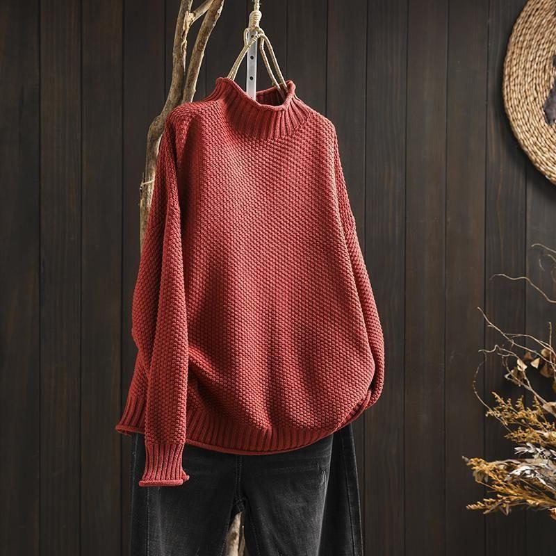 Harriet | Women's Oversized Turtleneck Jumper | Ribbed Cuffs · Trendzeo