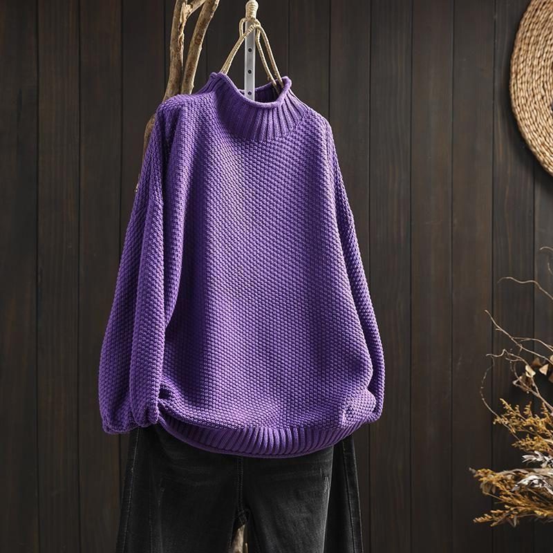 Harriet | Women's Oversized Turtleneck Jumper | Ribbed Cuffs · Trendzeo