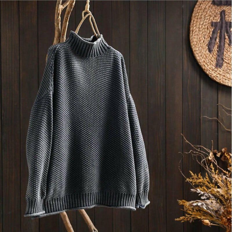 Harriet | Women's Oversized Turtleneck Jumper | Ribbed Cuffs · Trendzeo