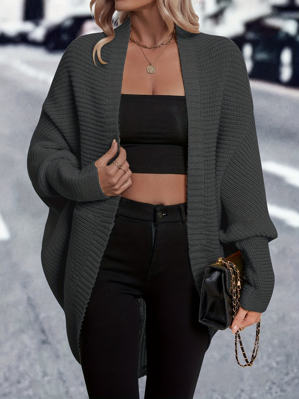 Isla | Women's Oversized Cardigan | Open Front · Trendzeo
