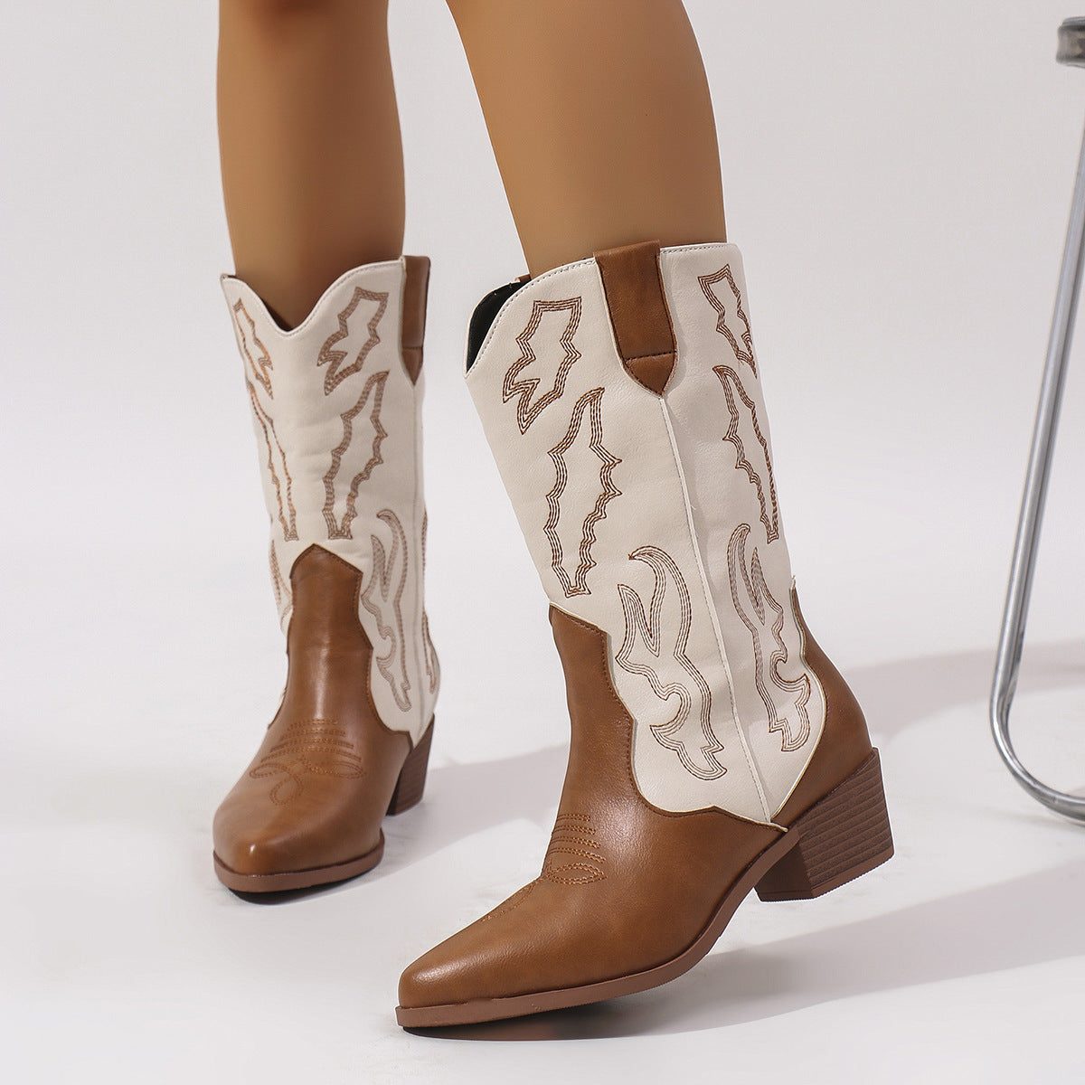 Isla | Women's Western Cowboy Boots | Embroidered Detail · Trendzeo
