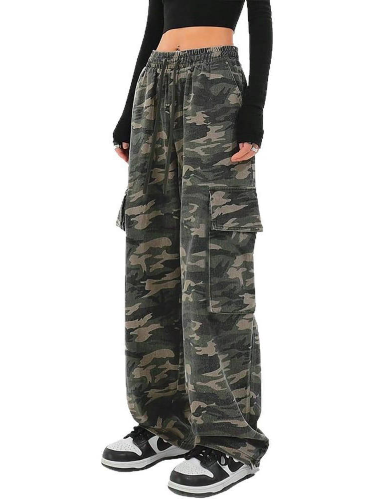 Isla | Women's Wide-Leg Cargo Trousers | Drawstring Waist · Trendzeo