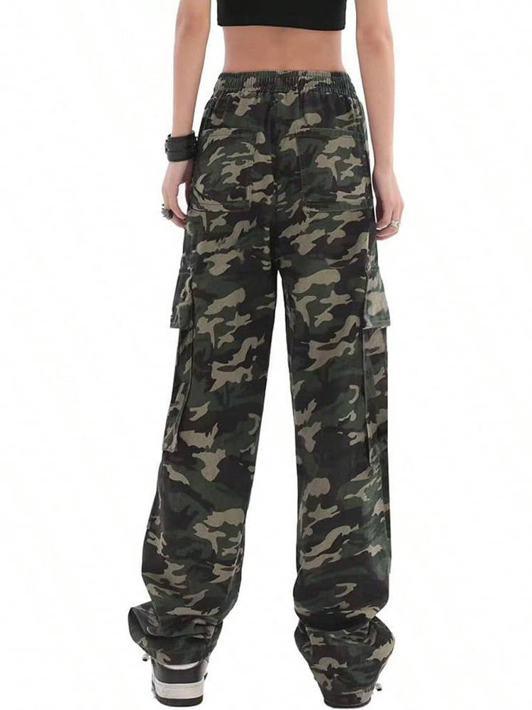 Isla | Women's Wide-Leg Cargo Trousers | Drawstring Waist · Trendzeo