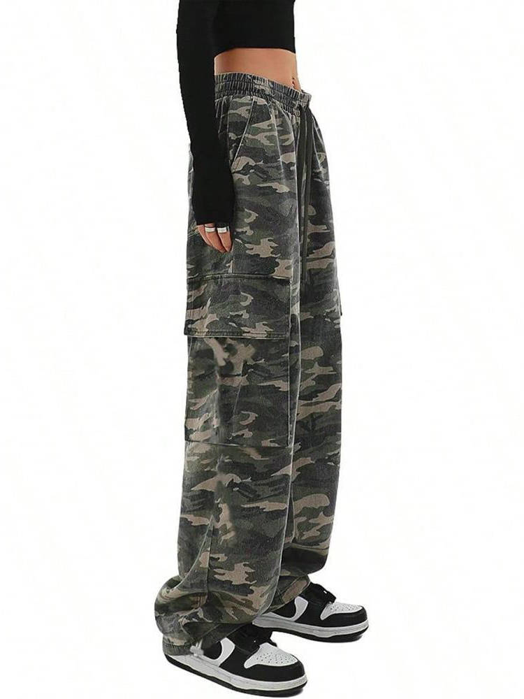 Isla | Women's Wide-Leg Cargo Trousers | Drawstring Waist · Trendzeo