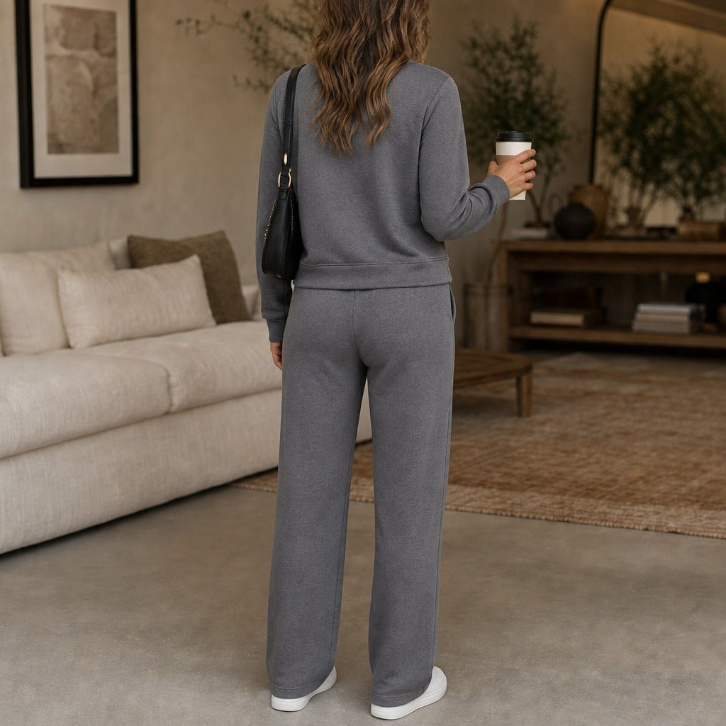Isla | Women's Wide-Leg Loungewear Set | Drawstring Waist · Trendzeo