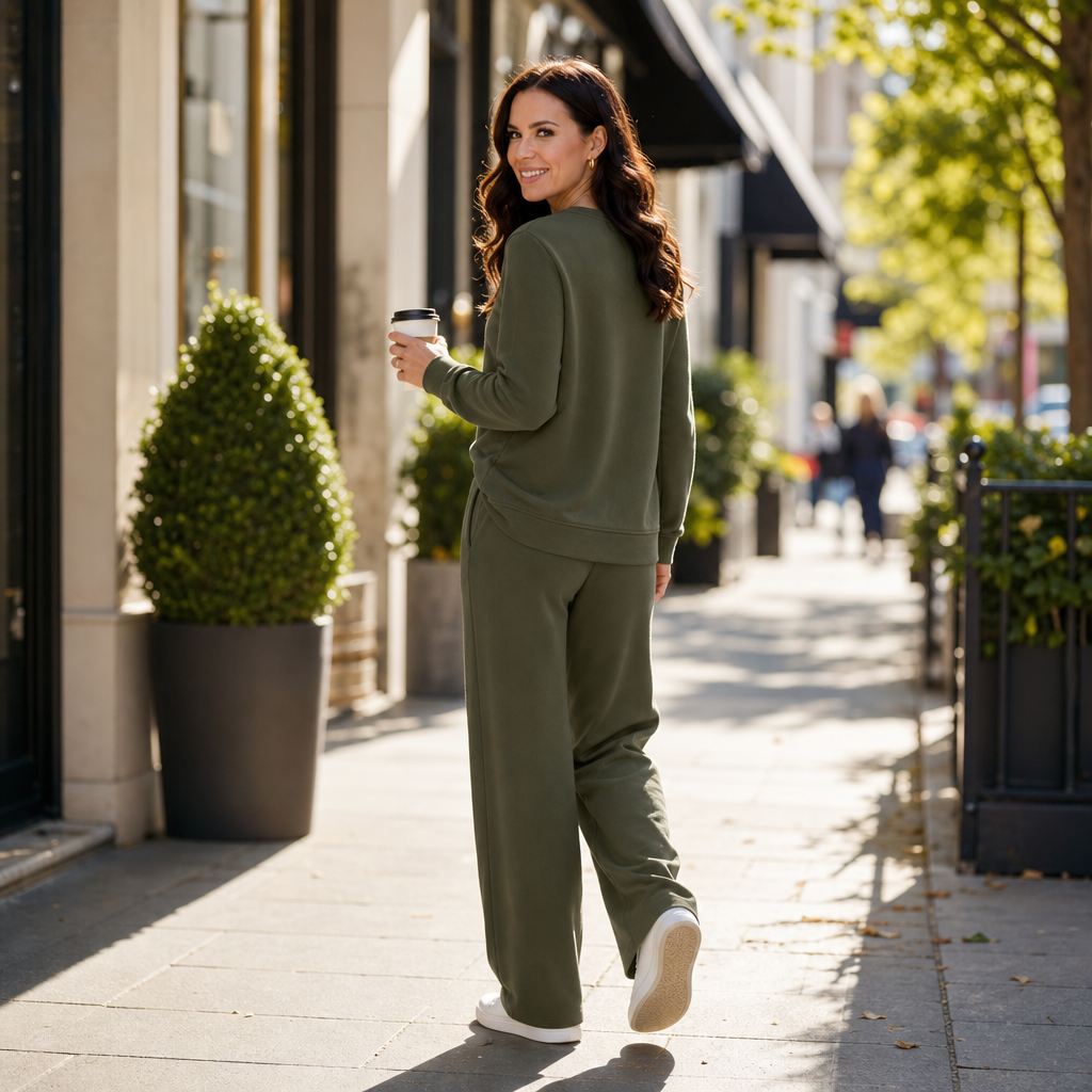 Isla | Women's Wide-Leg Loungewear Set | Drawstring Waist · Trendzeo
