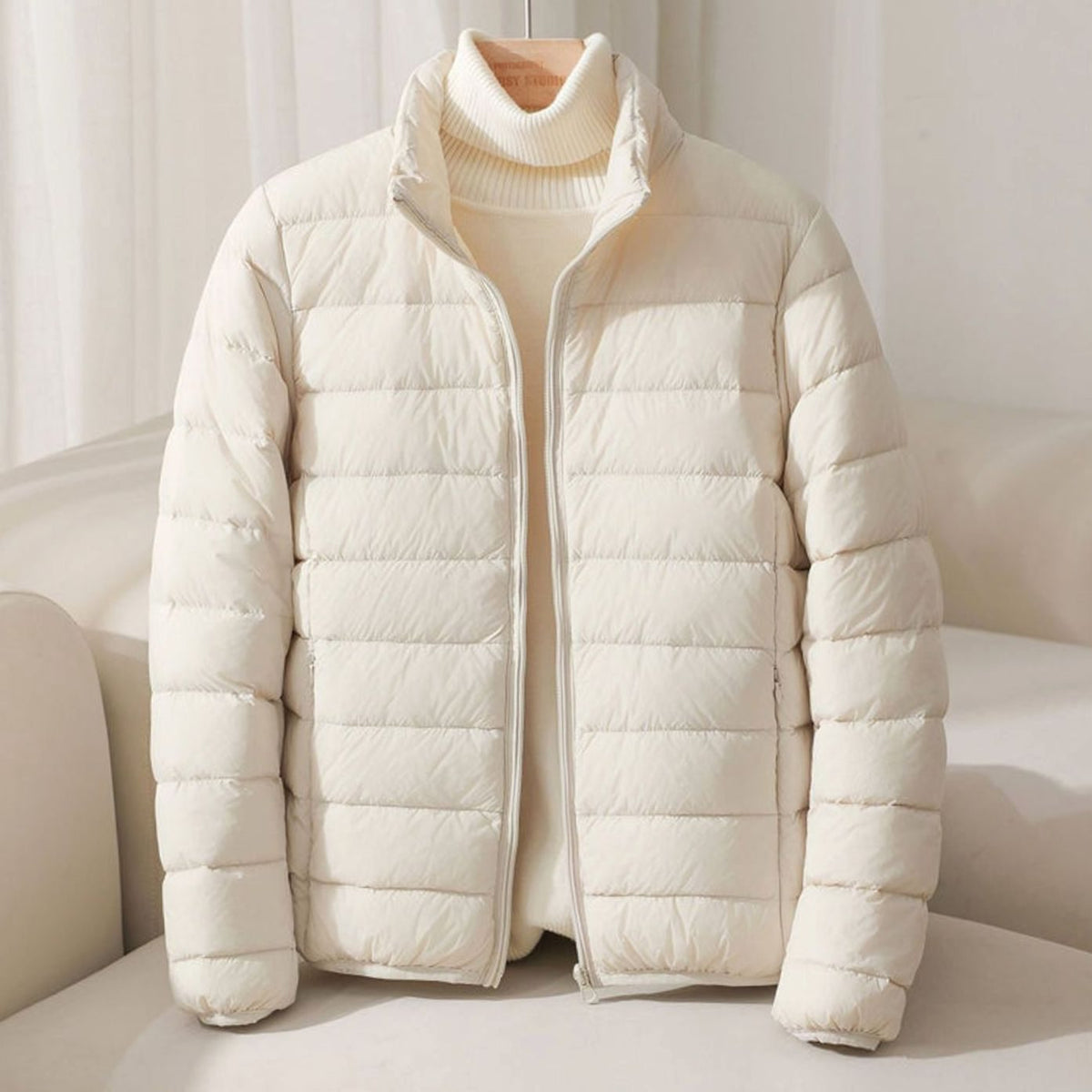 Isla | Women's Zip-Up Puffer Jacket | Funnel Neck · Trendzeo