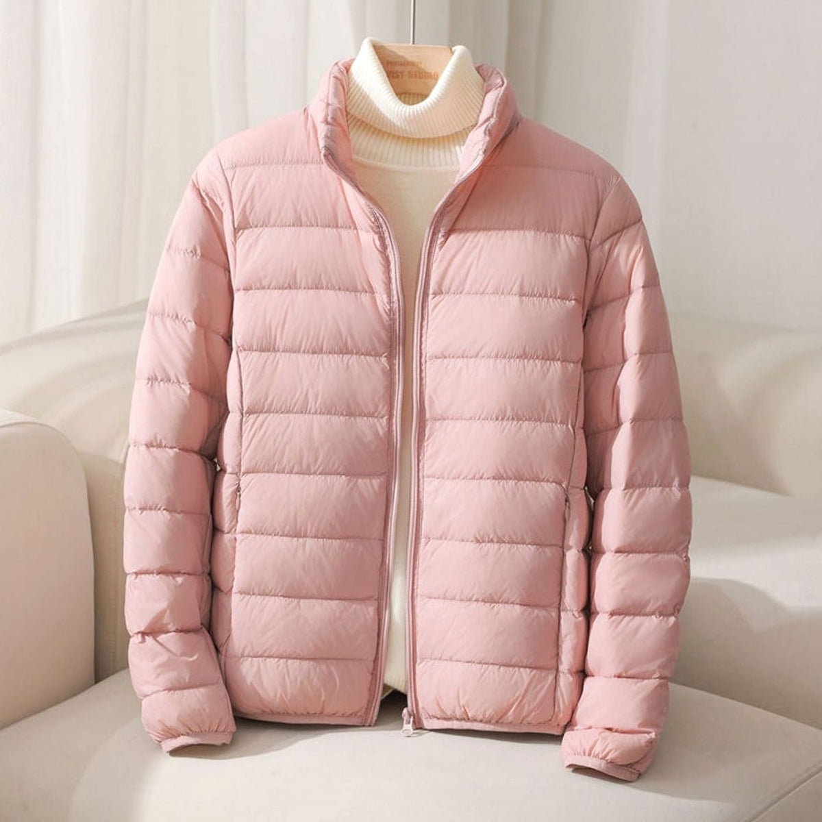 Isla | Women's Zip-Up Puffer Jacket | Funnel Neck · Trendzeo