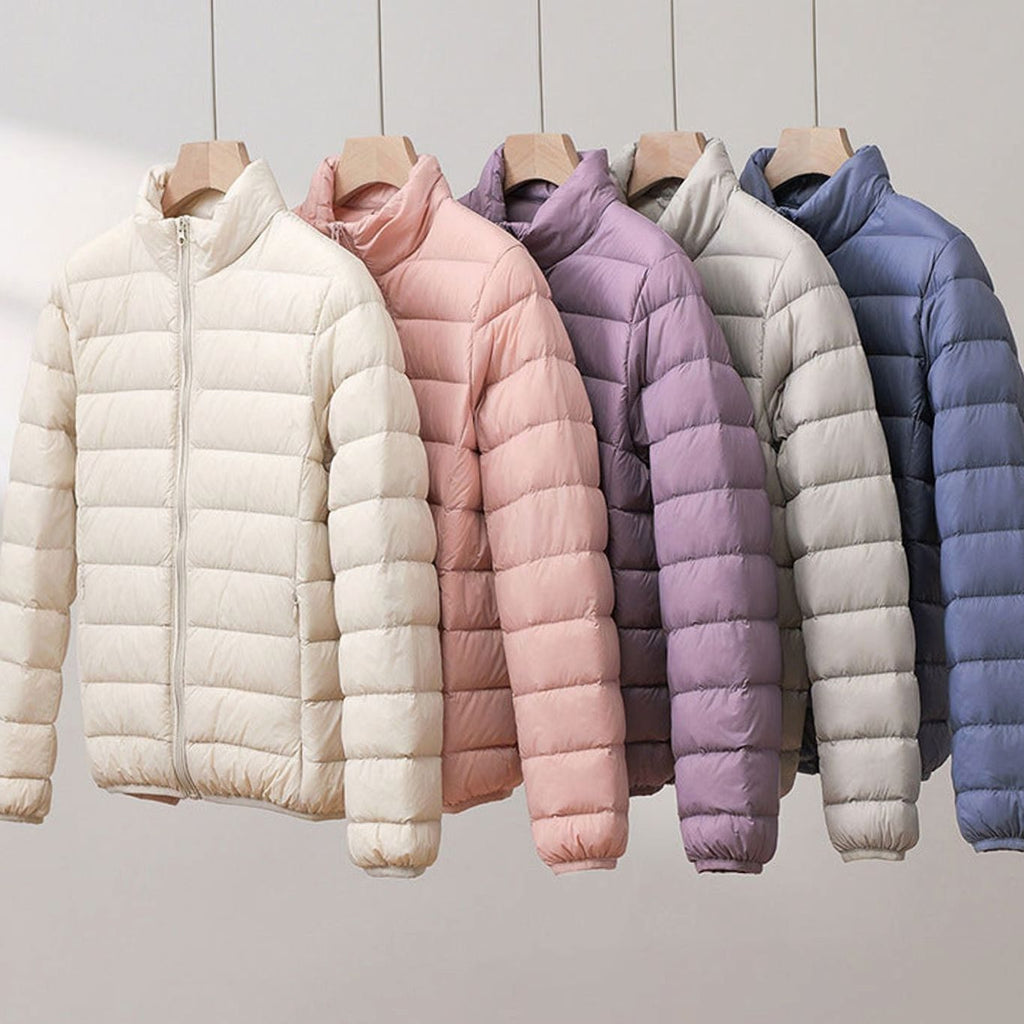 Isla | Women's Zip-Up Puffer Jacket | Funnel Neck · Trendzeo