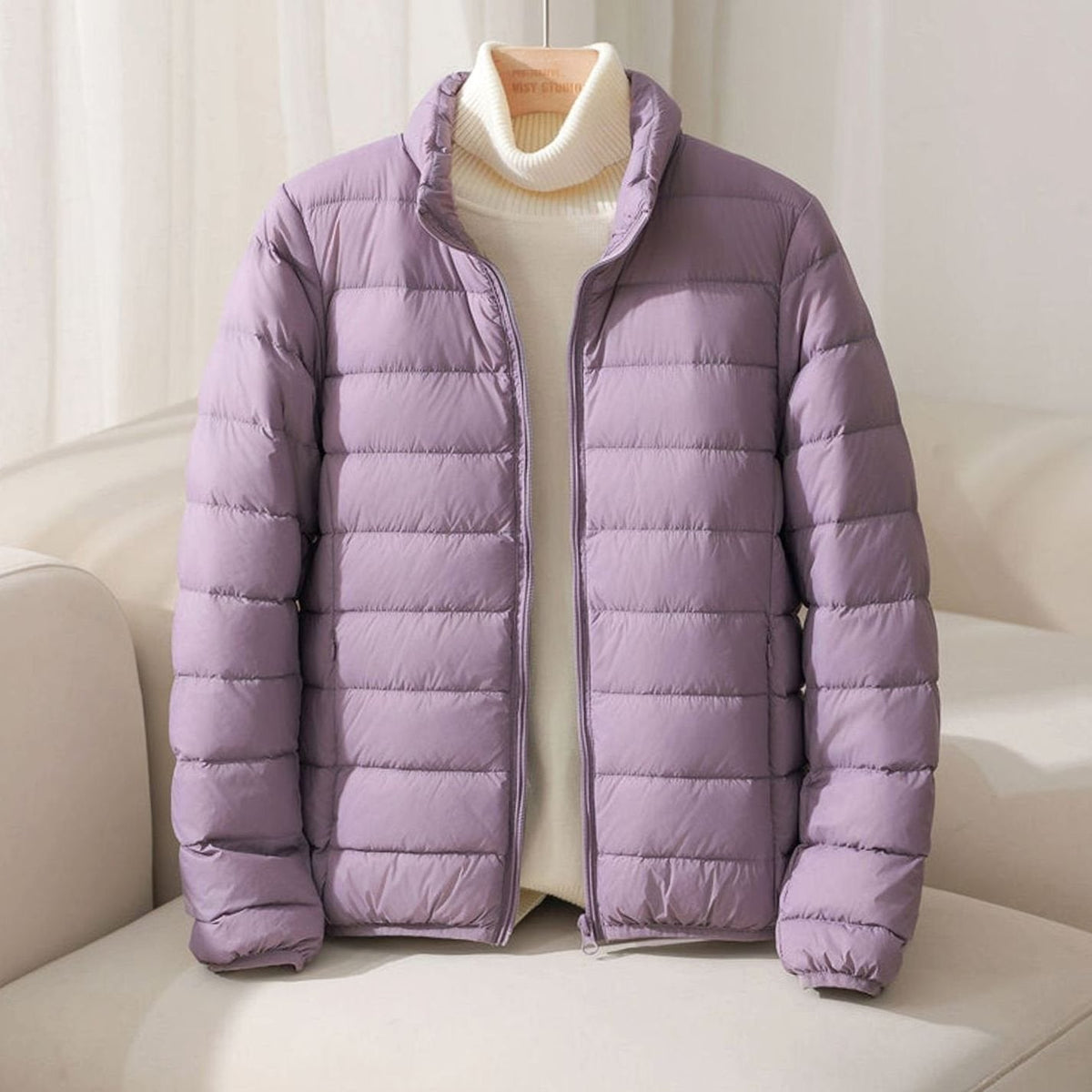 Isla | Women's Zip-Up Puffer Jacket | Funnel Neck · Trendzeo