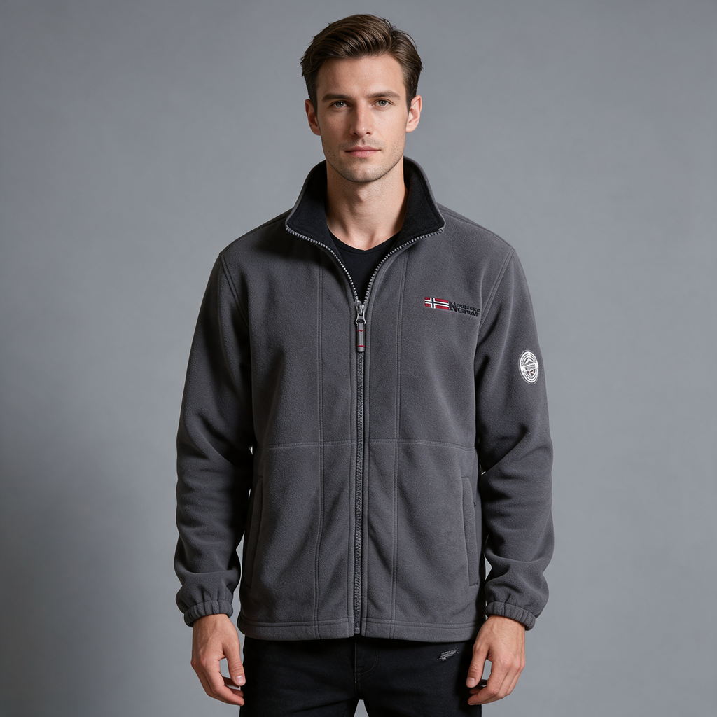 Henry | Men’s Full-Zip Jacket | High Collar Long Sleeves-Trendzeo