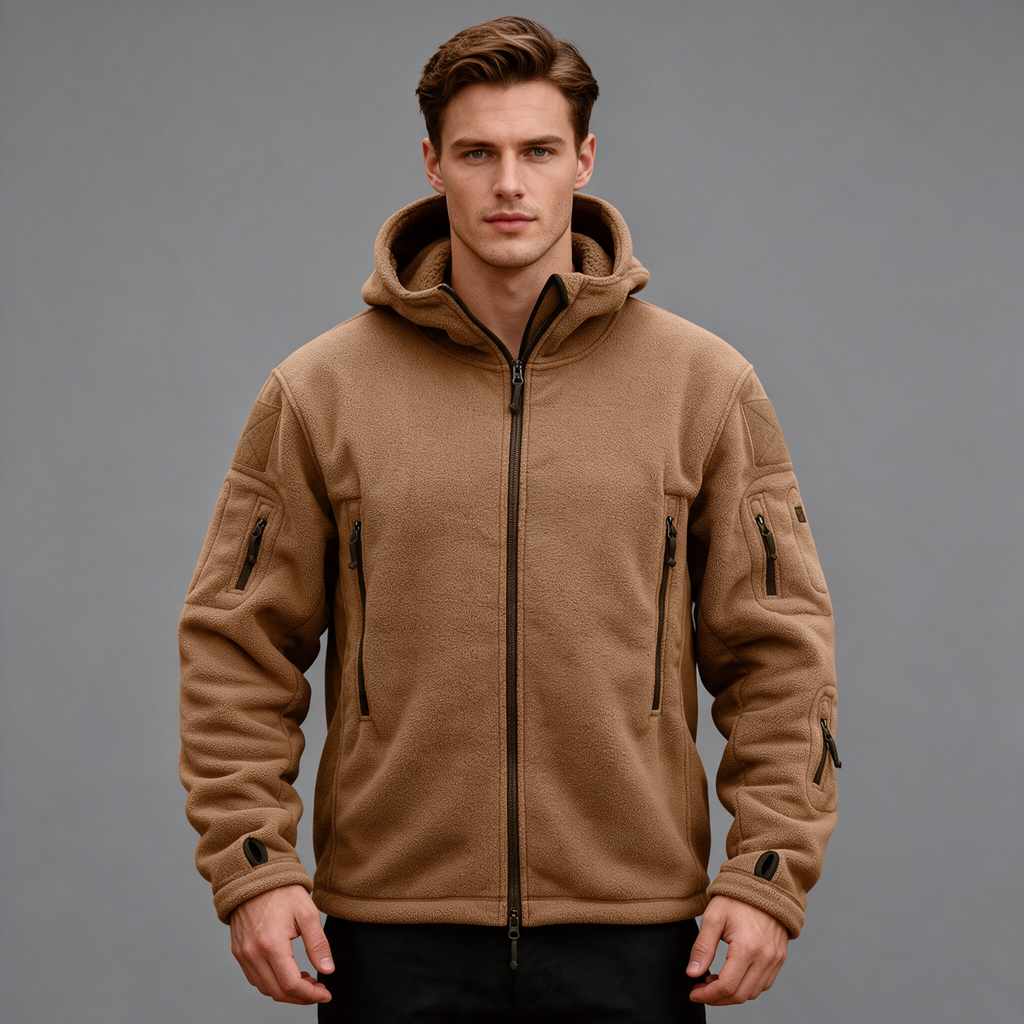 Jack | Men’s Hooded Utility Jacket | Zip Front Multi Pocket-Trendzeo