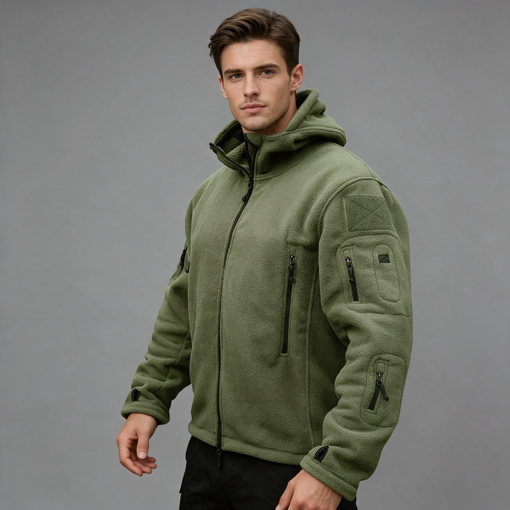 Jack | Men’s Hooded Utility Jacket | Zip Front Multi Pocket-Trendzeo