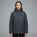 Mia | Women’s Hooded Jacket | High Collar Zip Front Casual Wear-Trendzeo