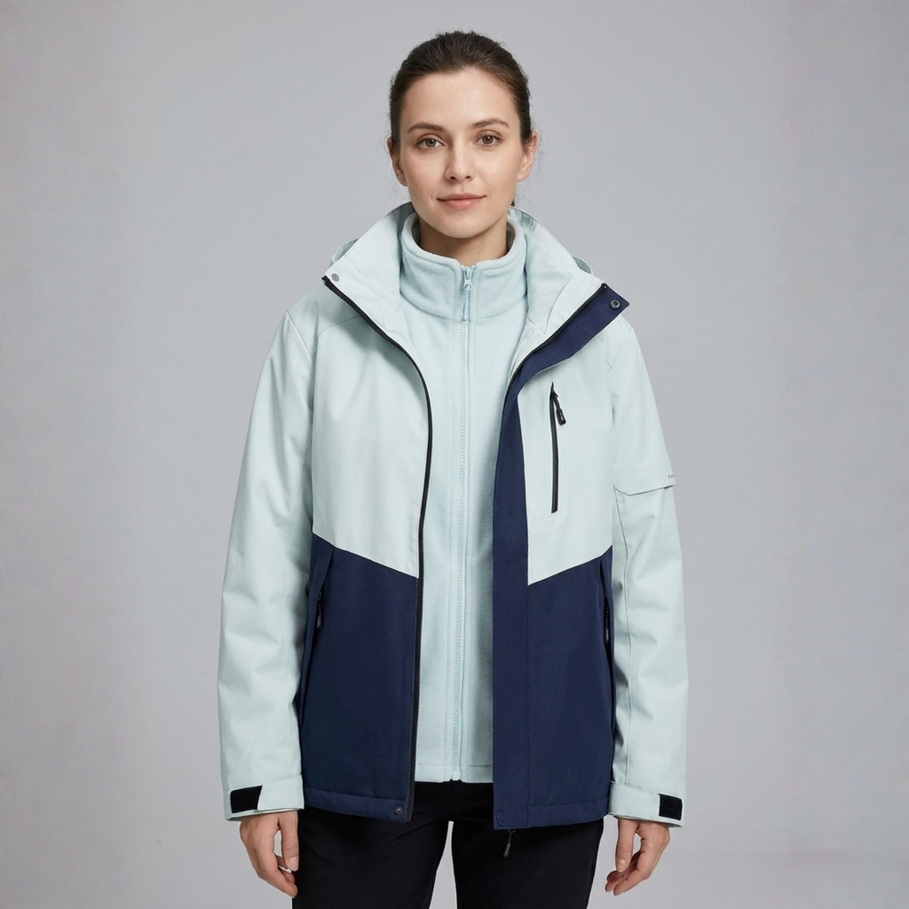 Mia | Women’s Hooded Jacket | High Collar Zip Front Casual Wear-Trendzeo