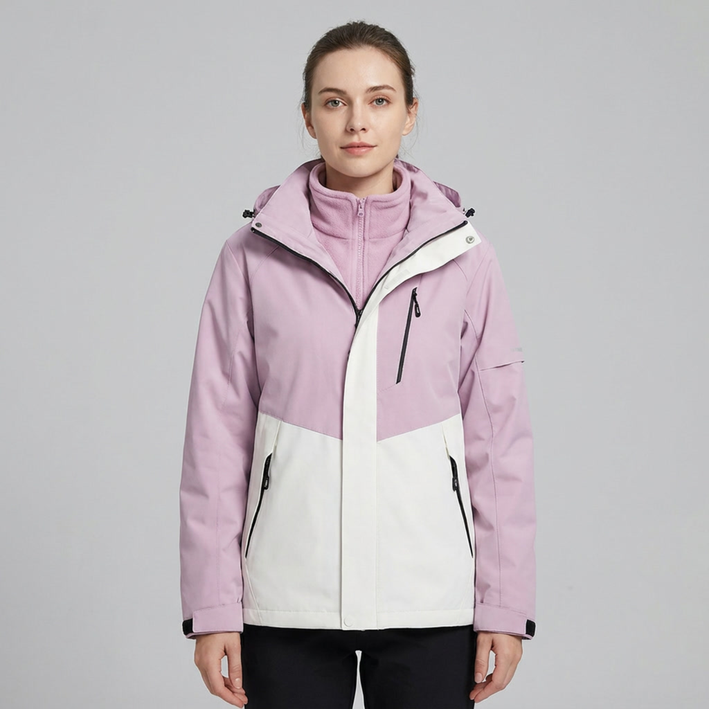 Mia | Women’s Hooded Jacket | High Collar Zip Front Casual Wear-Trendzeo