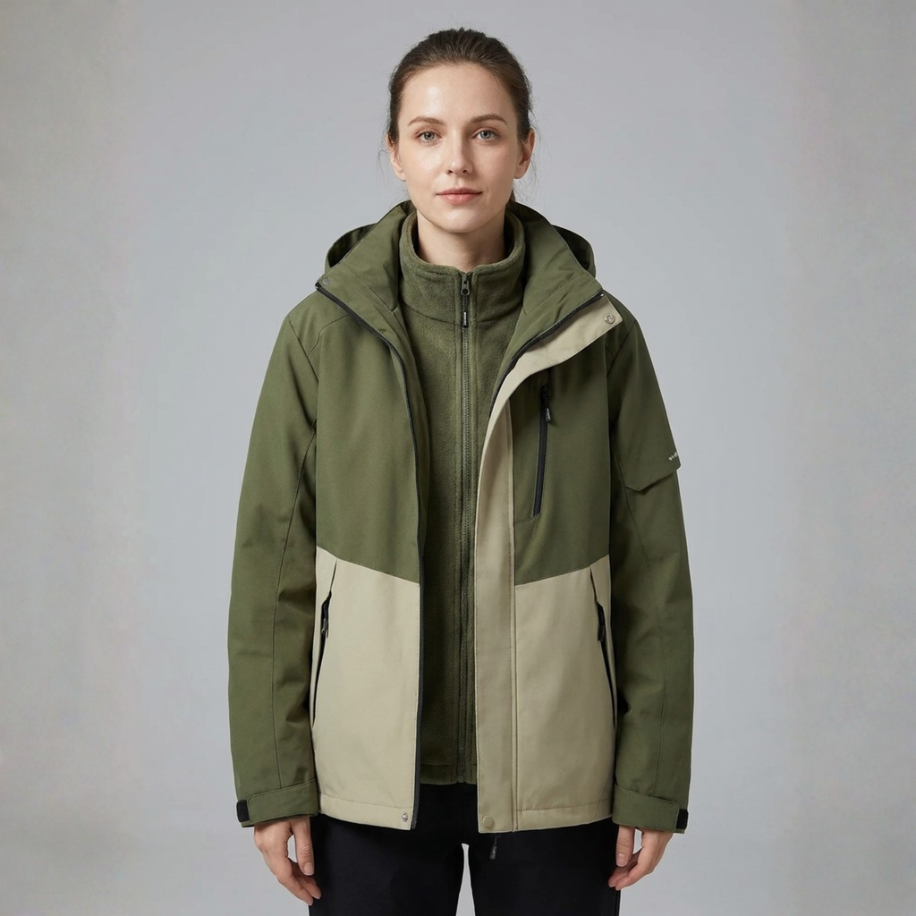Mia | Women’s Hooded Jacket | High Collar Zip Front Casual Wear-Trendzeo