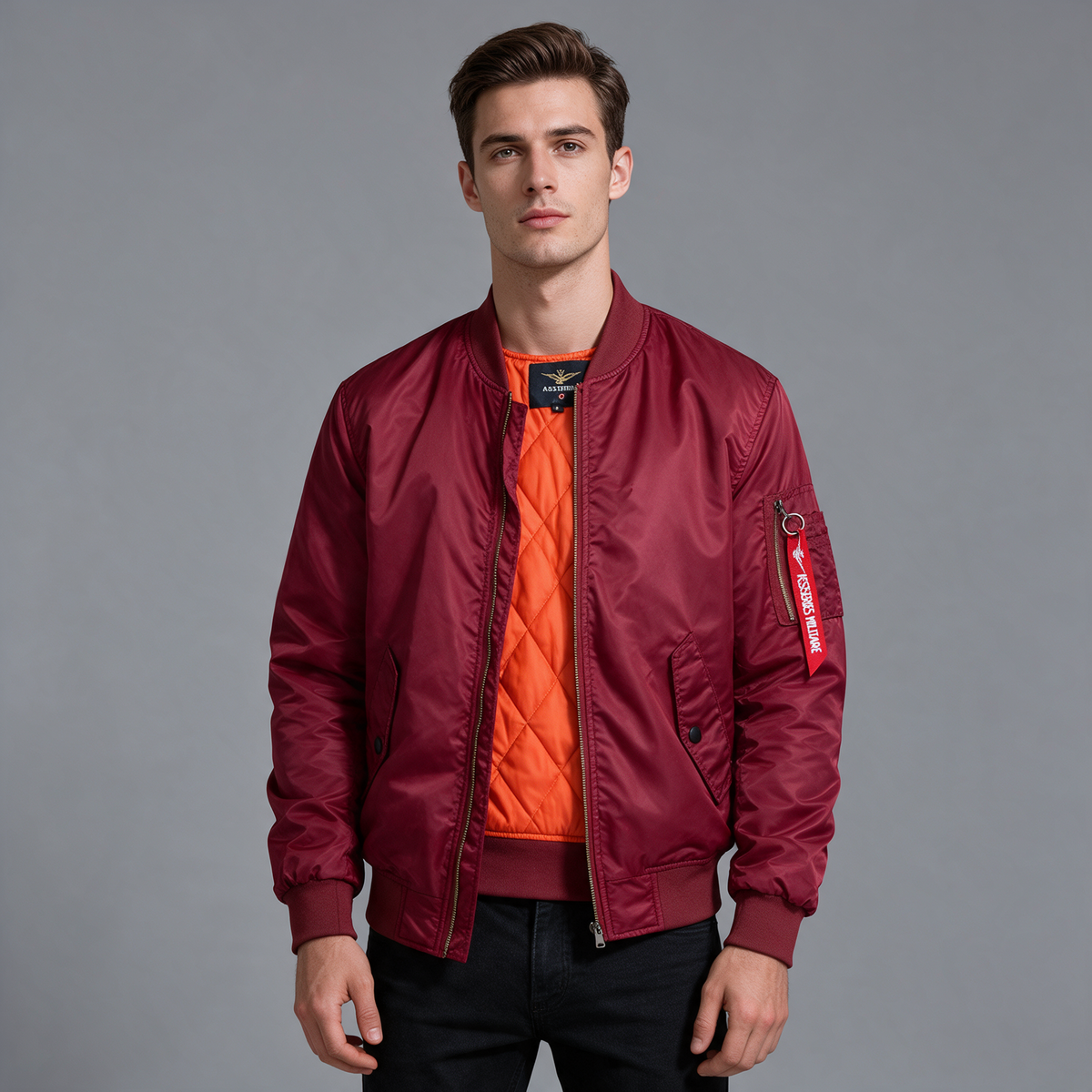 Oliver | Men’s Bomber Jacket | Zip Front Ribbed Trim-Trendzeo