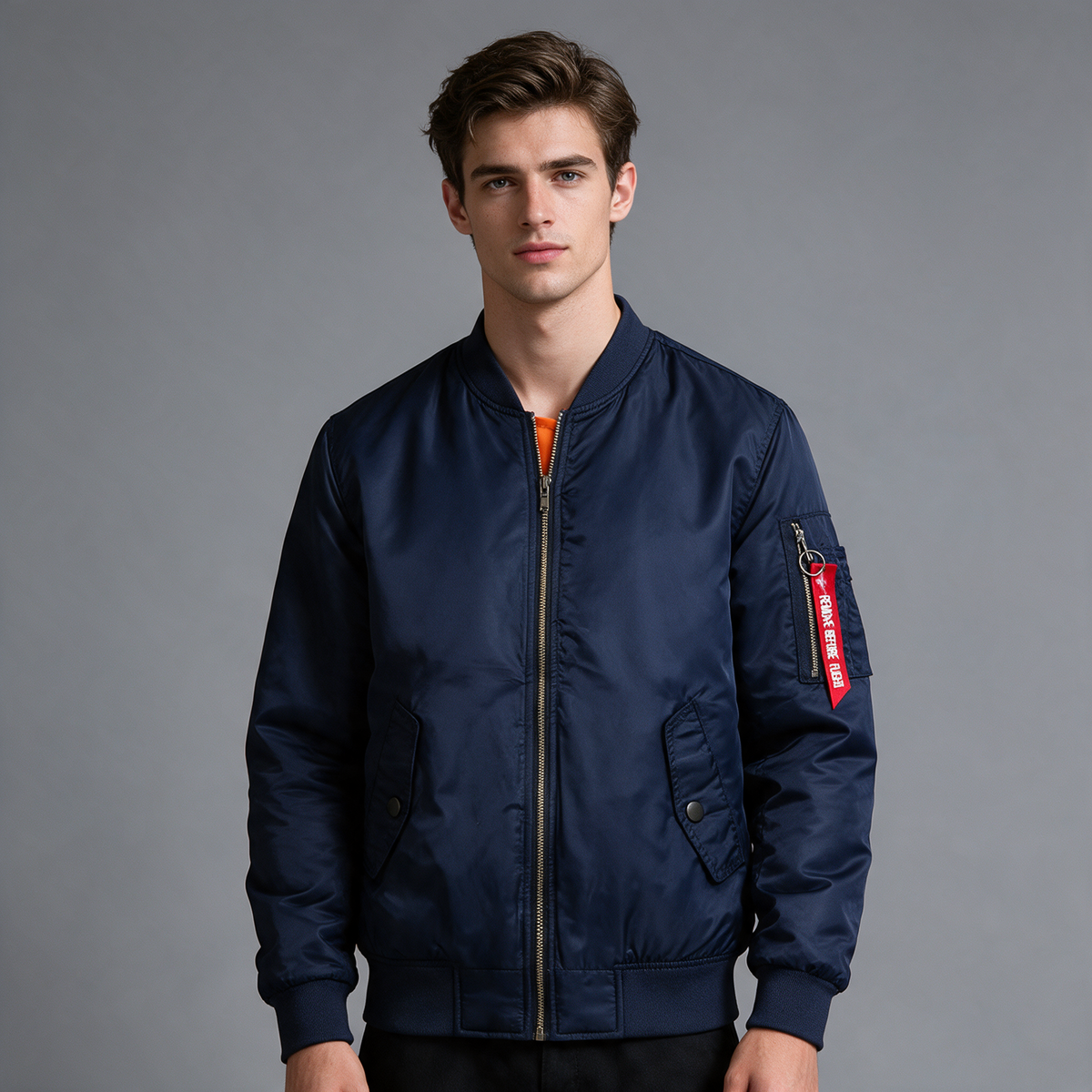 Oliver | Men’s Bomber Jacket | Zip Front Ribbed Trim-Trendzeo