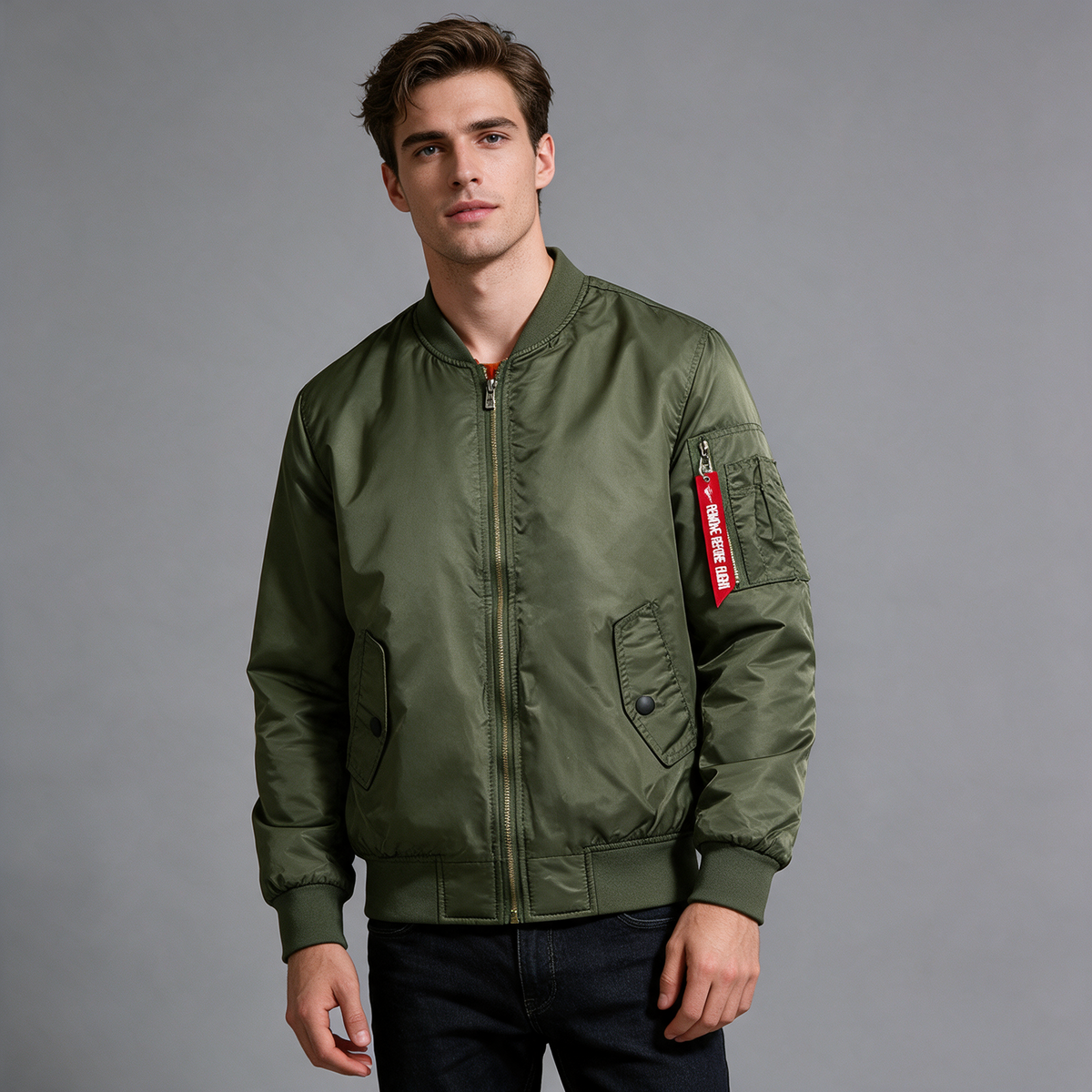 Oliver | Men’s Bomber Jacket | Zip Front Ribbed Trim-Trendzeo