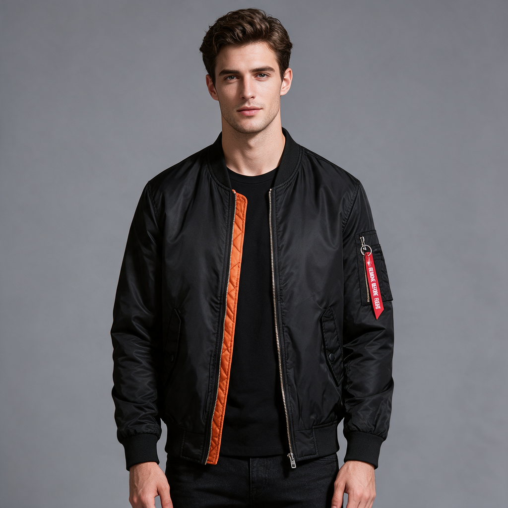 Oliver | Men’s Bomber Jacket | Zip Front Ribbed Trim-Trendzeo